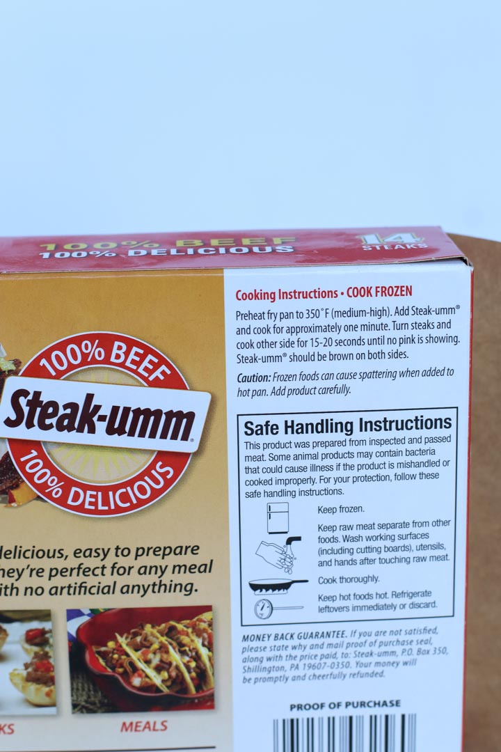 Steak umm box instructions for stovetop
