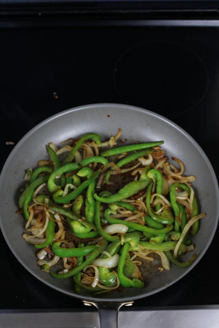 Sauteed peppers and onions