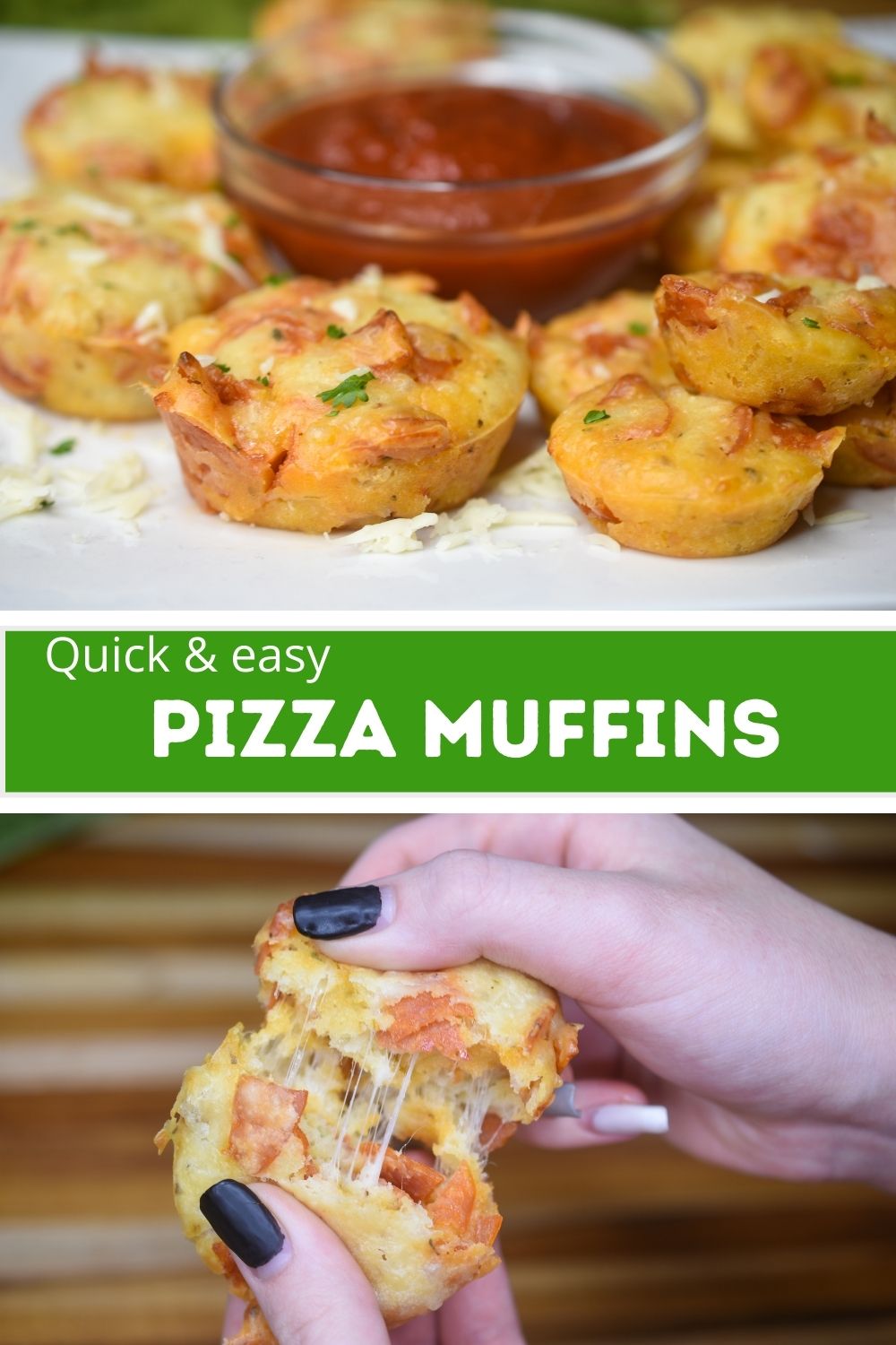Homemade Pizza Muffins with pepperoni a kids favorite recipe!